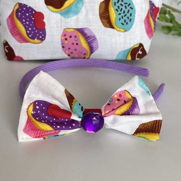 Girls Accessories Cupcakes Purse crossbody Bag & Headband Set - Picture 7 of 16